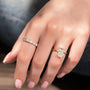 White :: IGI certified 4ct radiant lab diamond eternity ring white gold east west setting band