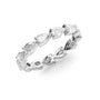 White :: close up 2ct pear east west lab grown diamond eternity ring white gold bold sparkle