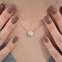 white :: minimalist oval lab diamond necklace designed for everyday luxury
