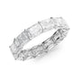 White :: close up 5ct east west radiant lab grown diamond eternity ring white gold bold brilliance