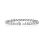 white :: 15ct oval brilliant lab grown diamond tennis bracelet four prong setting