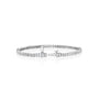 white :: 4ct emerald cut lab grown diamond tennis bracelet four prong setting