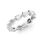 White :: close up 2.5ct pear east west lab grown diamond eternity ring white gold bold sparkle