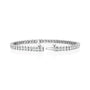 white :: 6 carat oval lab grown diamond tennis bracelet IGI certified