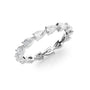 White :: close up 1.5ct pear east west lab grown diamond eternity ring white gold sleek design