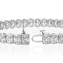 white :: 20ct oval brilliant lab grown diamond tennis bracelet four prong setting