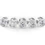white :: 5.5ct round brilliant lab grown diamond tennis bracelet bezel setting