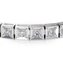 white :: 3ct round lab grown diamond tennis bracelet chocolate design four prong setting