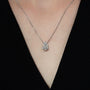 white :: 2 carat pear lab grown diamond solitaire pendant in white gold