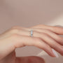 White :: elegant 2 carat round u prong lab grown diamond eternity ring white gold sleek design