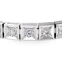 white :: 4.5ct round lab grown diamond tennis bracelet chocolate design four prong setting