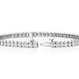 white :: 10ct oval brilliant lab grown diamond tennis bracelet four prong setting