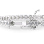 white :: 4 carat IGI certified round diamond bracelet lab grown bezel set