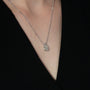white :: 2.5 ct pear diamond necklace with elegant white gold setting
