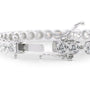 white :: 5.5 carat IGI certified round diamond bracelet lab grown bezel set