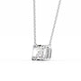 white :: 0.8 ct radiant solitaire pendant with polished white gold finish