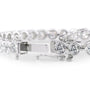 white :: 6.5 carat IGI certified round diamond bracelet lab grown bezel set