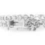 white :: 8.5 carat IGI certified round diamond bracelet lab grown bezel set