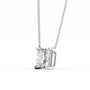 white :: 0.8 ct princess solitaire pendant with brilliant white gold setting