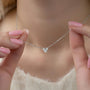 white :: 2.5 ct heart solitaire pendant necklace in premium white gold