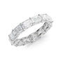 White :: modern 4ct radiant u prong lab diamond eternity ring white gold designer statement ring