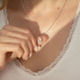 white :: elegant pear cut pendant necklace crafted in white gold