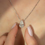 white :: sparkling pear solitaire pendant for everyday luxury