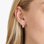 White|Rose :: luxury inside out diamond hoop earrings lab grown pave setting white gold high brilliance circular design