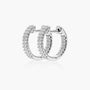 White|Rose :: full diamond hoop earrings lab grown inside out pave design white gold statement luxury jewelry