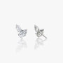 White :: two stone lab grown diamond earrings toi et moi design white gold elegant modern studs