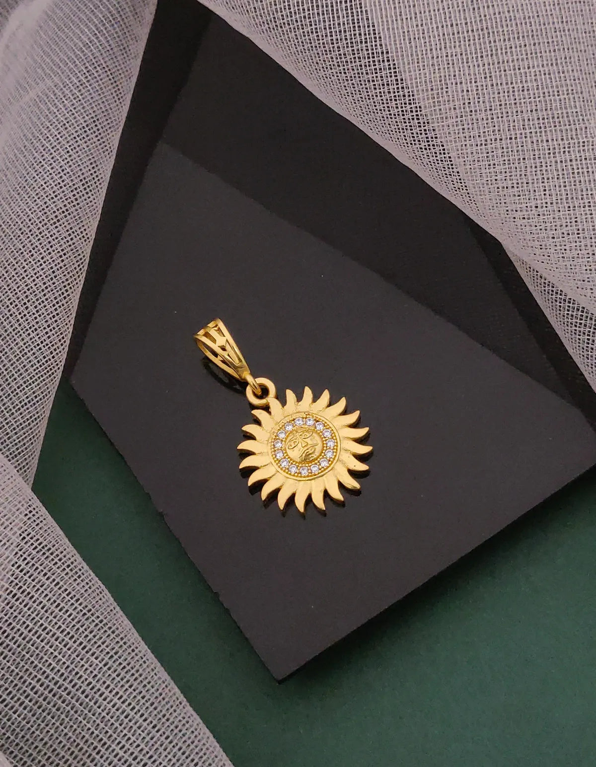Sun face designer diamond Pendant