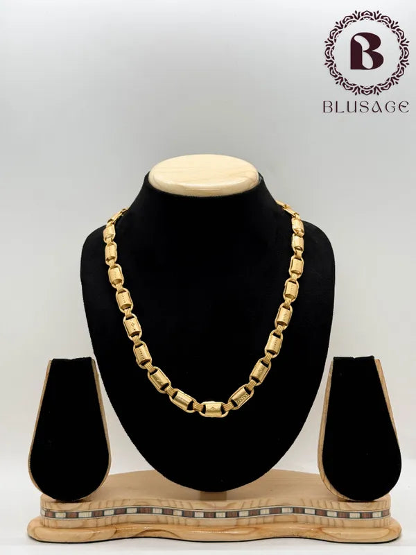 Fashion Frill High Gold Neck Waterproof Chain For Boys & Mens