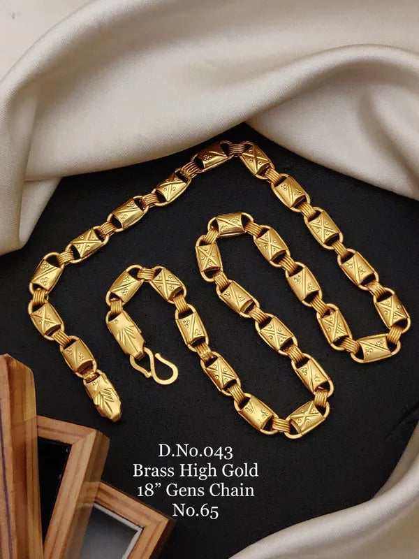 Fashion Frill High Gold Neck Waterproof Chain For Boys & Mens