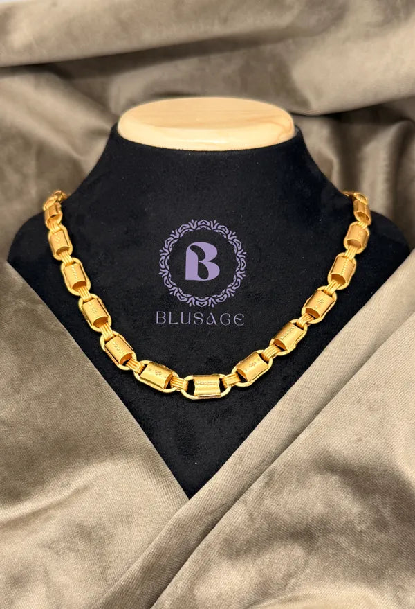 Fashion Frill High Gold Neck Waterproof Chain For Boys & Mens