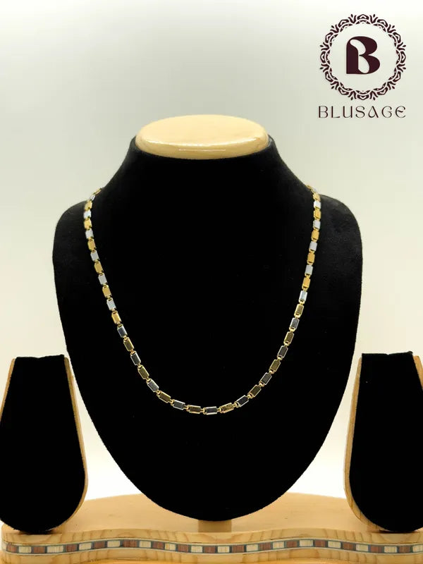 Silver Golden Anti Tarnish & Waterproof Chain For Men & Boys