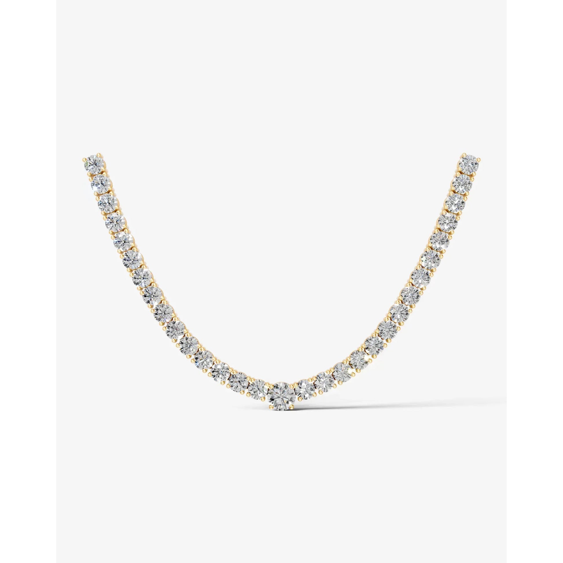 yellow :: round lab grown diamond necklace IGI certified luxury collier