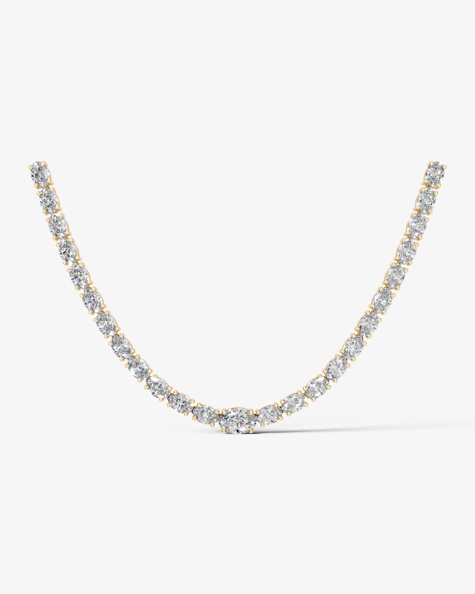 yellow :: oval lab grown diamond necklace IGI certified luxury collier
