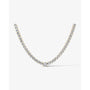 yellow :: cushion brilliant lab grown diamond rivière necklace four prong setting