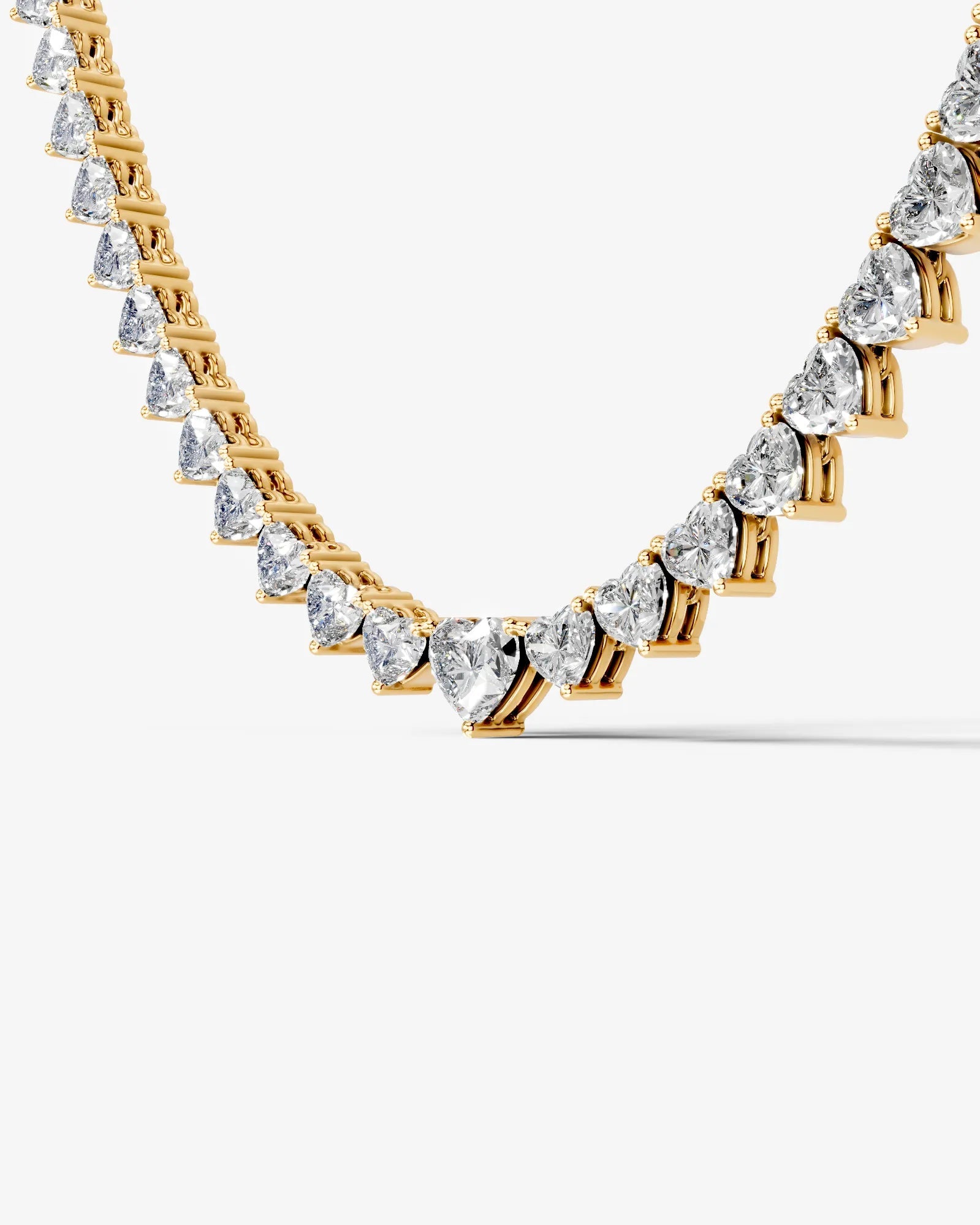 yellow :: heart lab grown diamond necklace IGI certified luxury collier