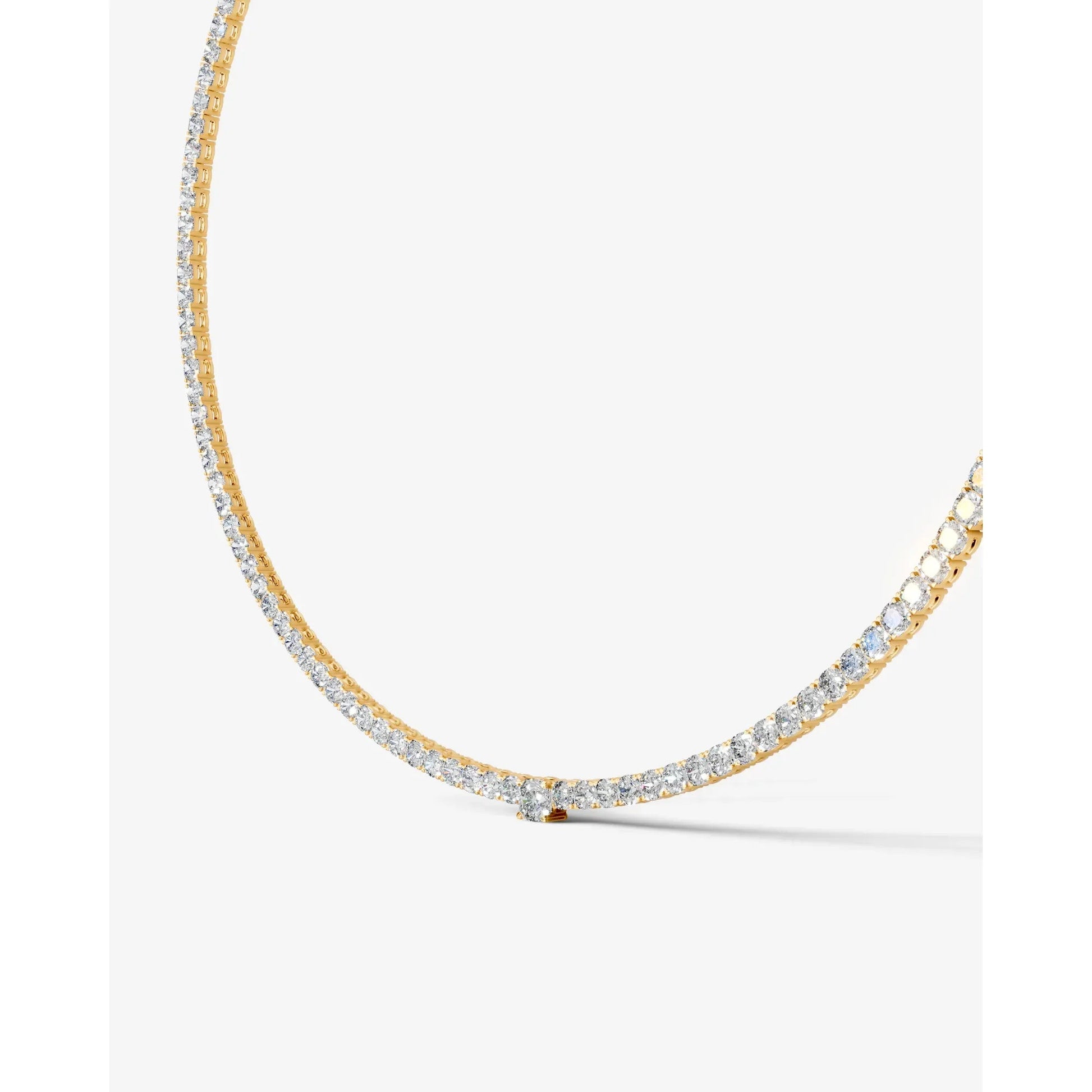 yellow :: luxury square cushion diamond necklace for women high jewelry design