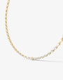 yellow :: marquise cut lab grown diamond rivière necklace two prong setting
