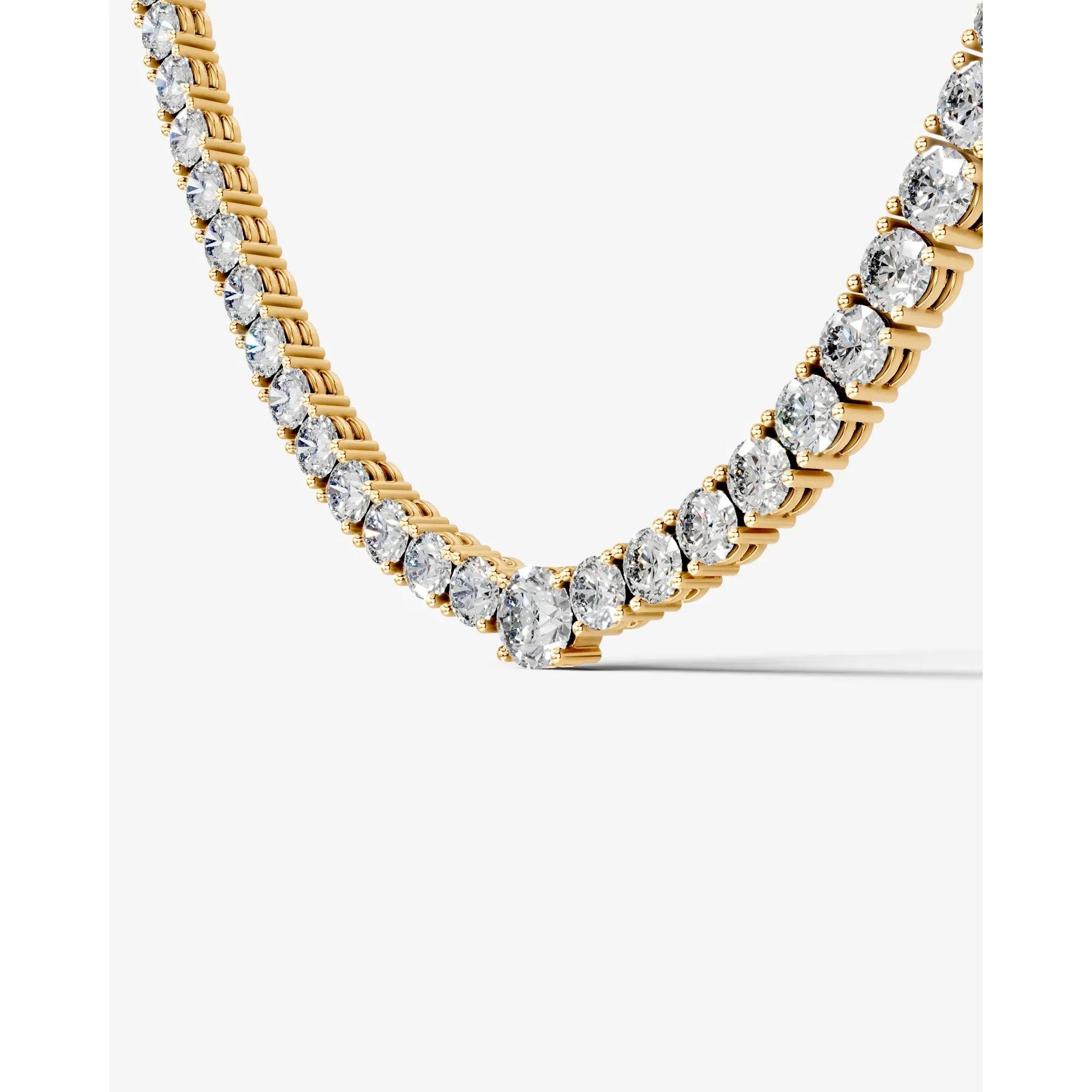 yellow :: luxury round diamond necklace for women high jewelry design