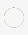 yellow :: heart cut lab grown diamond rivière necklace three prong setting