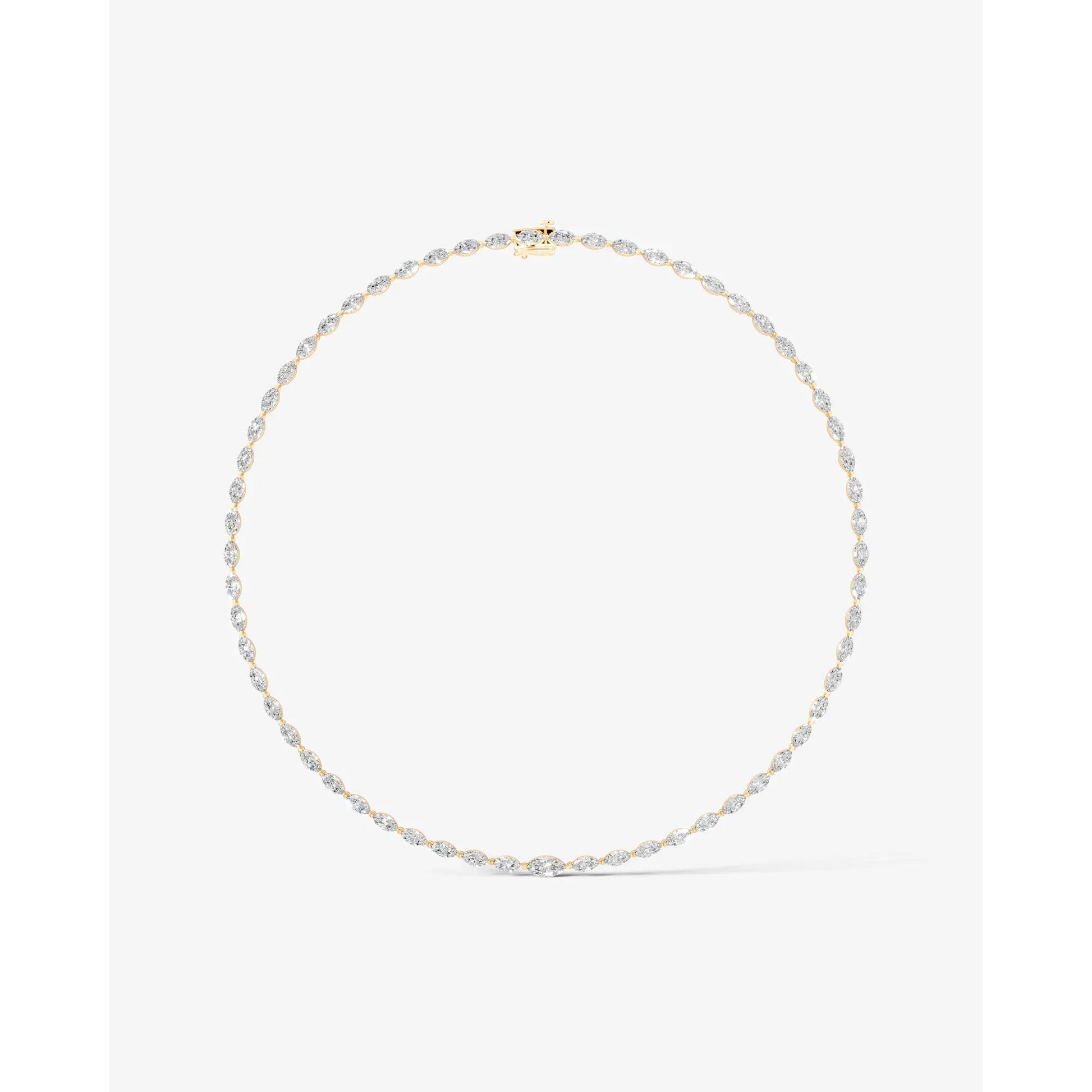 yellow :: statement marquise lab grown diamond necklace yellow gold