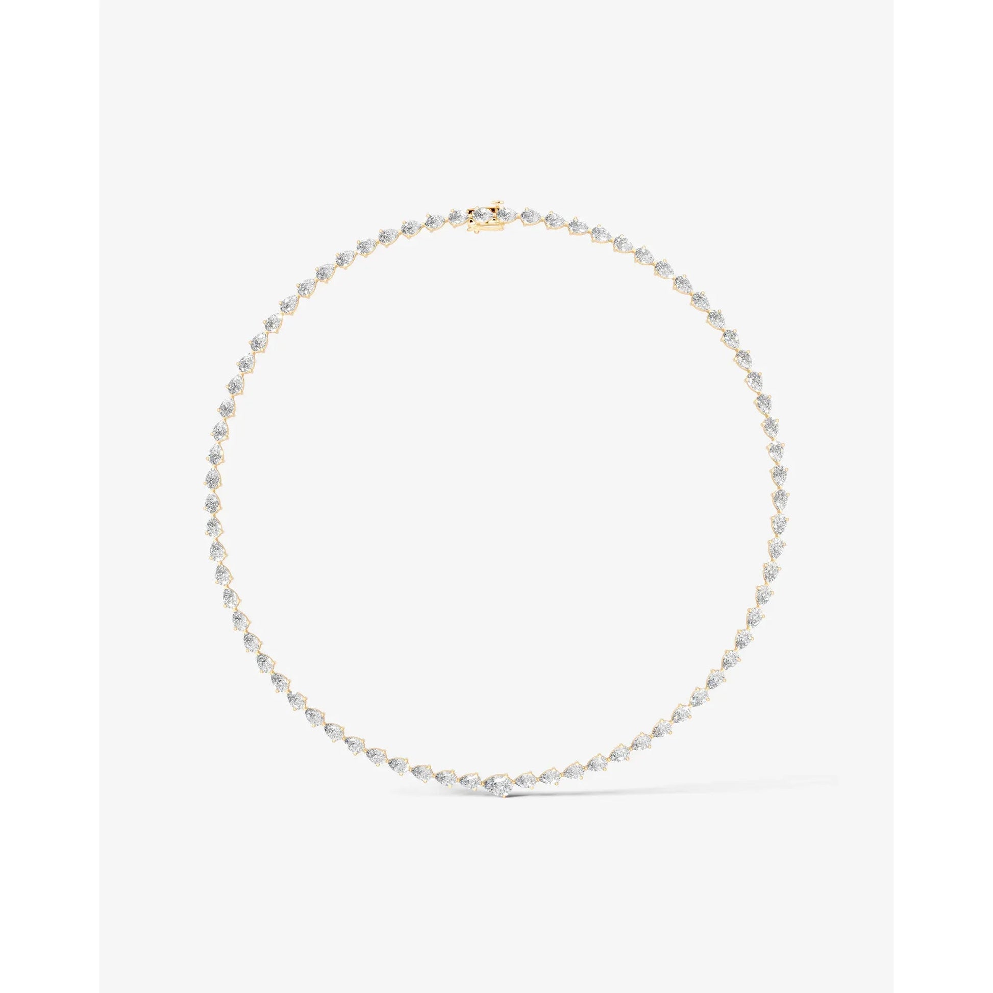 yellow :: statement pear lab grown diamond necklace yellow gold