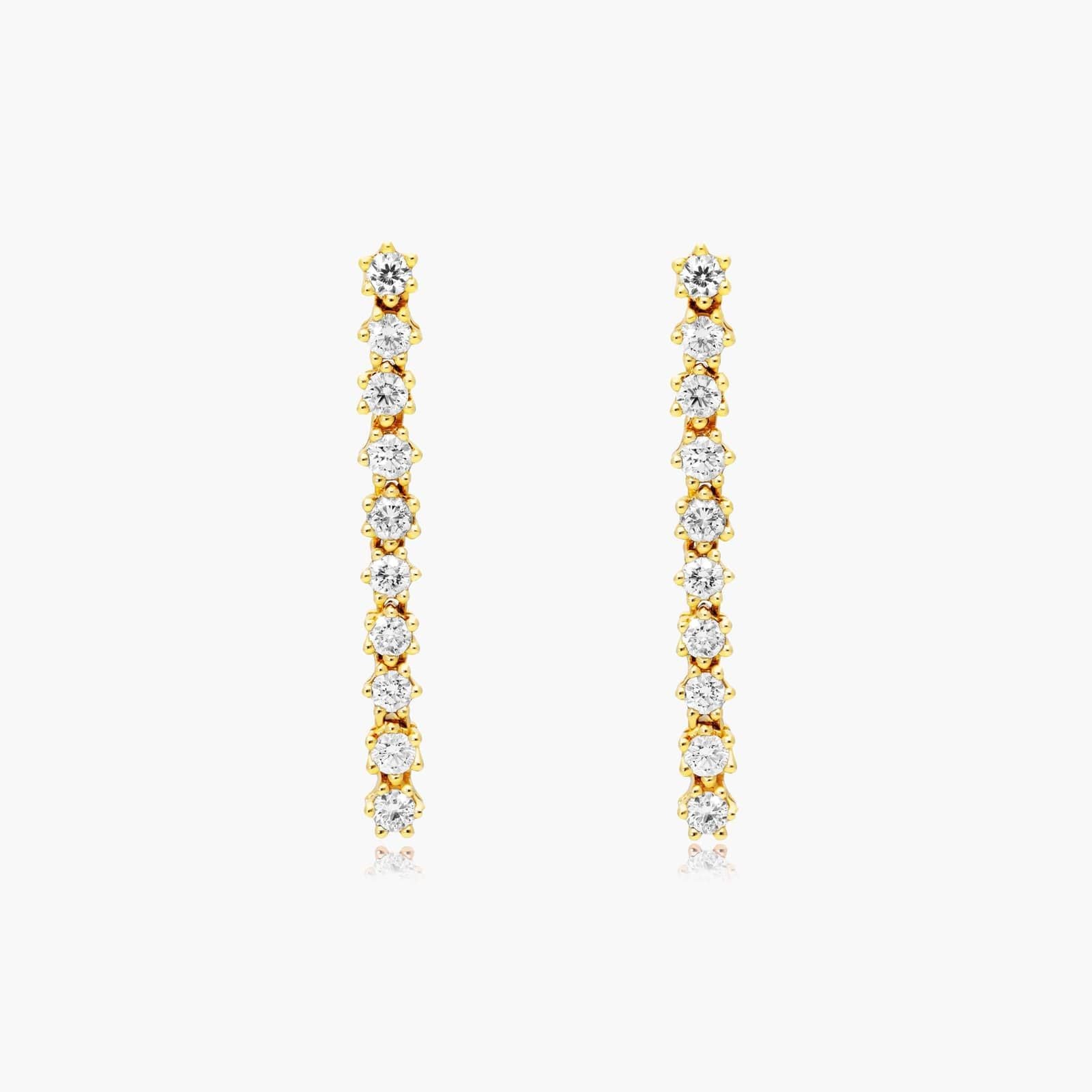 Yellow :: premium lab grown diamond drop earrings 0.75ct white gold refined minimal luxury design