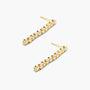 Yellow :: elegant vertical diamond drop earrings lab grown 0.75ct white gold refined women jewelry