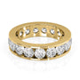 Yellow :: Seraviquea 3.5ct round channel lab grown diamond eternity ring IGI certified yellow gold luxury band