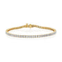 yellow :: 4 carat emerald lab grown diamond tennis bracelet IGI certified