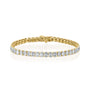 yellow :: 15 carat oval lab grown diamond tennis bracelet IGI certified